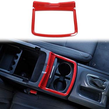 Imagem de Voodonala para consoles centrais de carregador e suporte de copo para Dodge Charger 2011-2019, vermelho ABS, 1 peça