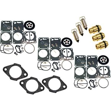 Imagem de Venom Kit de reconstrução de carburador premium (para Mikuni e Polaris) com junta de base de carburador de agulha/assento/serve para muitos SL SLT SLX 650 750 780 1992-1997 (veja o anúncio para o ano