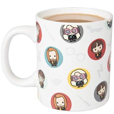 Imagem de Caneca de café de cerâmica Seven20 Harry Potter Chibi 325 ml com alça vermelha