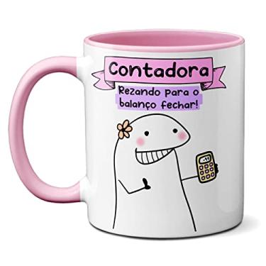 Imagem de Caneca Contadora Tentando Dar Conta De Todos Os Prazos (Rosa)