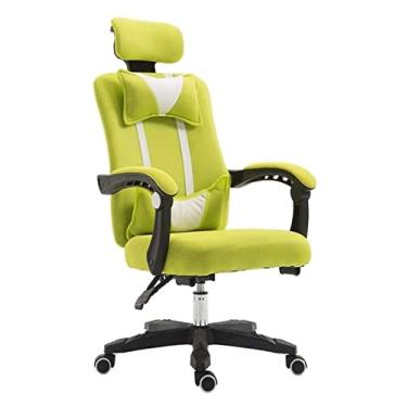 Imagem de Cadeira de escritório Cadeira de computador Cadeira de escritório ergonômica Elevação Cadeira reclinável rotativa Cadeira ergonômica com apoio de cabeça Cadeira de apoio lombar (cor: verde) needed