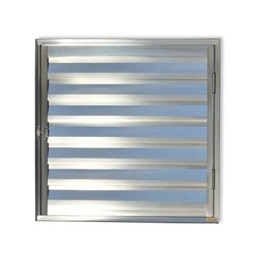 Imagem de Porta de Alumínio Abrigo 60x60cm para Água e Gás 1 Folha sem Ventilação Anodizado Brilhante Brimak Brilhante