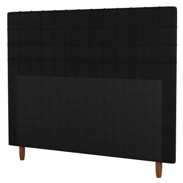 Imagem de Cabeceira Cama Box Casal Parisis 140Cm Sintético Preto
