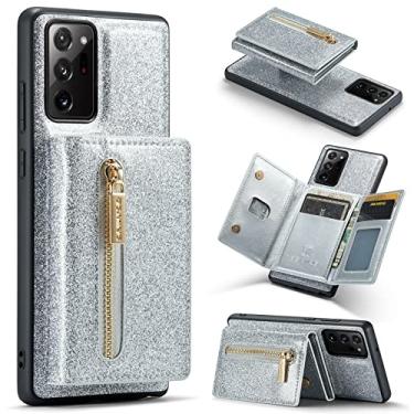 Imagem de Capa de telefone 2 in 1 Detachable Glitter Wallet Case For Samsung Galaxy Note 20 Ultra, Sparkle Leather Phone Case,Magnetic Back Stand Protective Wallet Case W Card Holder+Money Pocket for Women Saco