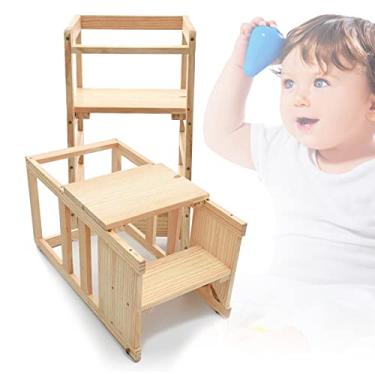 Imagem de Torre De Aprendizagem Montessoriana Infantil Regulável 4x1 Qualidade Premium