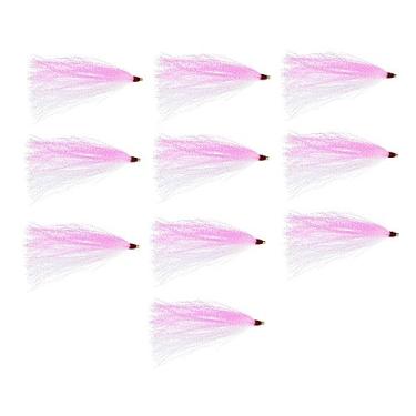Imagem de Brinquedo de rabo de cavalo da Last Cast Tackle – Pacote com 10 – 5 cores para escolher, Pink / White