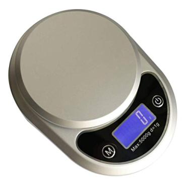 Imagem de balança de cozinha digital de aço inoxidável com display LCD balança de cozinha para assar e cozinhar sem bateria