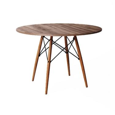 Imagem de Mesa de Jantar Redonda Eiffel Wood Amêndoa 90 cm