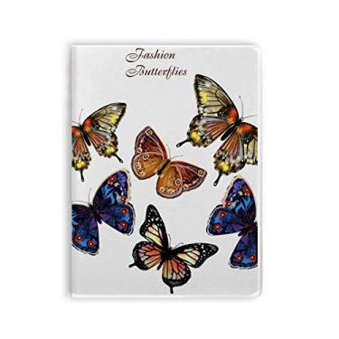 Imagem de Caderno de borboletas com para anotações, capa de goma