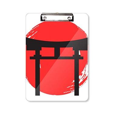 Imagem de Shinto Shrine Japan Torii prancheta pasta para escrita placa de apoio A4