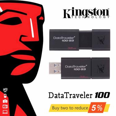 Imagem de Kingston-pendrive datamala 100 g3  dispositivo original  16gb  32gb  64gb  128gb  usb 3.0  alta