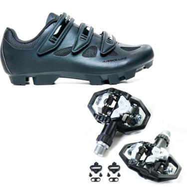 Imagem de Kit Sapatilha Absolute Nero + Pedal 9/16 Clip Wellgo MTB