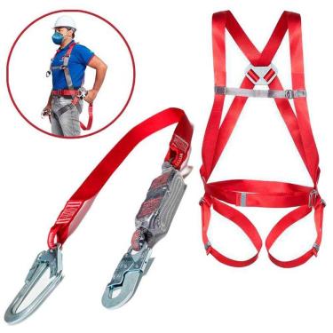 Imagem de Cinto de Segurança Paraquedista 1 Ponto CP 1101 com Talabarte em Fita Absorvedora CP 2201 CAMPER