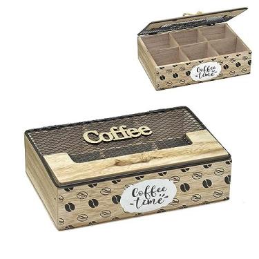 Imagem de Caixa Decorativa Coffee em MDF C/ 6 Divisórias