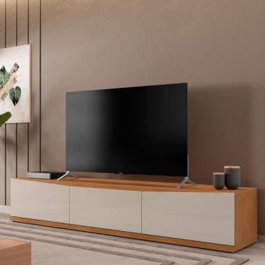 Imagem de Rack para TV Até 60 Polegadas 2 Portas 1 Gaveta Eros Casa D - Cedro/Off White