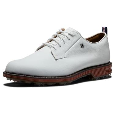 Imagem de FootJoy Tênis de golfe masculino Premiere Series-Field Spikeless estilo temporada anterior, marrom, 41, Branco fresco/tijolo, 8 X-Wide