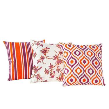 Imagem de Almofadas Trio Retangular 3 Peças Laranja