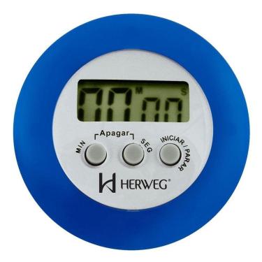 Imagem de Cronômetro Digital Progressivo Regressivo Azul Timer Herweg 3308
