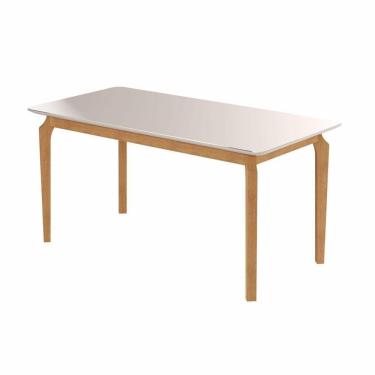 Imagem de Mesa Alegra Candian 120 X 0,80 com Vidro Cinamomo Off