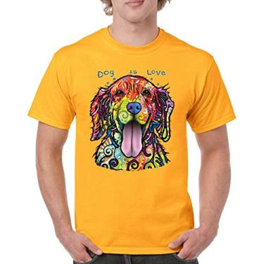 Imagem de Camiseta masculina Dean Russo Labrador Retriever Love Pet Dog is Love, Amarelo, G