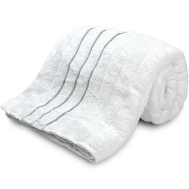 Imagem de Toalha de Banho Gigante Banhão Corttex Wave 100% Algodão Alta Absorção Volumosa Ultra Macia 80 x 150 (Branco)