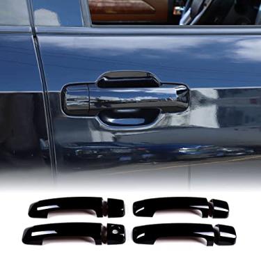 Imagem de Capa de maçaneta de porta externa de carro adequada para Toyot@Tundra 2007-2021and Toyot@ Sequoia 2008-2020 4 peças capa de maçaneta de porta dianteira e traseira maçaneta externa da porta protetor de capa externa acessórios de decoração