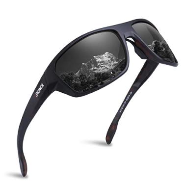 Imagem de RUNCL Óculos de sol esportivos polarizados Cleon para homens mulheres pesca condução ciclismo, Demi fosco/cinza, One Size