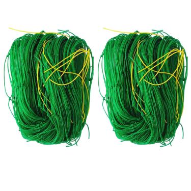 Imagem de 2 pacotes de rede de treliça para plantas de jardim, (1,8 m x 1,9 m) rede de suporte para plantas de serviço pesado para escalada, rede de treliças de jardim para rede de cordas flexíveis de cultivo de plantas