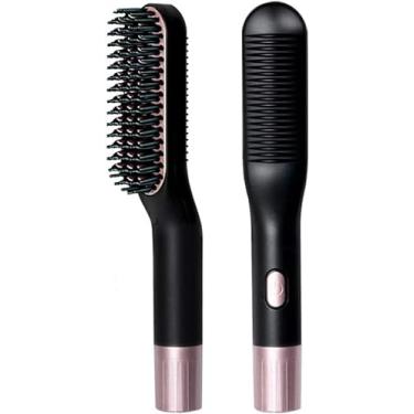 Imagem de Alisador de cabelo profissional multifuncional turmalina cerâmica modelador de cabelo escova alisadora de cabelo alisador de cabelo modelador de cachos