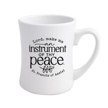 Imagem de Dexsa Caneca de café de designer de cerâmica | Lord, Make Me An Instrument | Comporta 540 ml | Citação inspiradora | Seguro para lava-louças e micro-ondas | Café, chá, sopas, chocolate quente