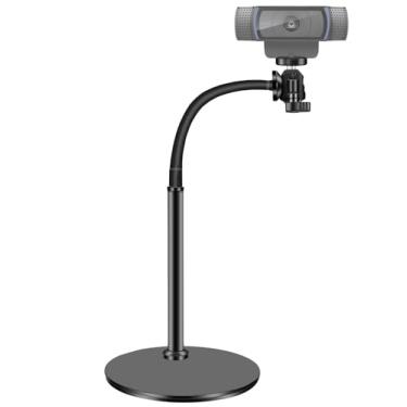 Imagem de Etour Suporte de tripé de webcam para mesa, suporte de câmera, braço de pescoço de ganso para webcam Logitech C922 C930 C920/BRIO NexiGo N60 GoPro com rosca de 0,6 cm
