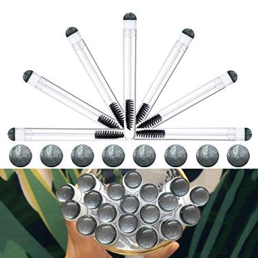 Imagem de Dming 20 pincéis de rímel descartáveis para cílios varinha de cílios varinha de rímel de diamante com ferramenta de maquiagem de tubo carretéis de cílios escovas sanitárias suprimentos de extensão de