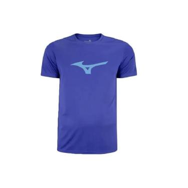Imagem de Camiseta Mizuno Masculina Run Spark Big Logo - Azul web-Unissex