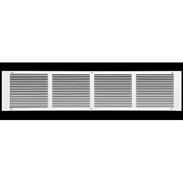 Imagem de HVAC Premium Grade de ar de retorno de 61.0 cm x 5.1 cm - parede lateral e teto - difusor de tampa de duto de ventilação HVAC - branco [dimensões externas: 65,75 W x 9,5 cmh]