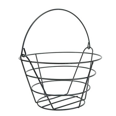 Imagem de Luqeeg Cesta de metal de bola de golfe com alça, baldes de transporte de bola de golfe leve de grande capacidade recipiente de bola de golfe (pequeno)