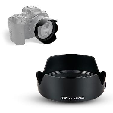 Imagem de Para-sol RF 50 mm para lentes Canon RF 50 mm f/1.8 STM substitui o capô Canon ES-65B com design de flor de tulipa em câmeras Canon EOS R100 R50 R10 R8 R7 R6 Mark II R6 R5 RP R