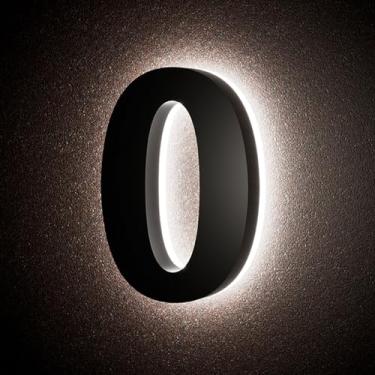 Imagem de LLtronation Números de Casa LED Retroiluminados de 12 cm para Exterior, Aço Inoxidável 304, Preto Fosco, Moderno