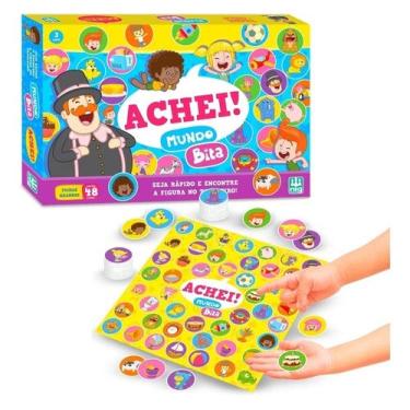 Imagem de Jogo Achei Mundo Bita Raciocínio Lógico C/ 48 Peças Nig