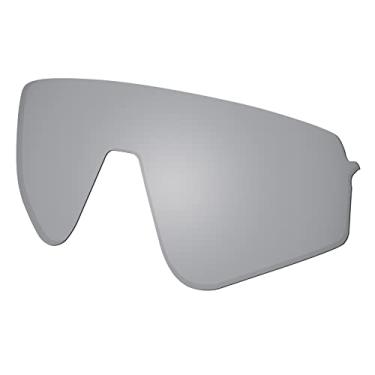 Imagem de Predrox Lentes de substituição Silver Mirror Sutro Lite Sweep para óculos de sol Oakley OO9465 polarizadas