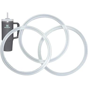 Imagem de Vedantes de tampa de substituição compatíveis com Stanley Quencher H2.0 Copo FlowState de 1,134 g (branco)
