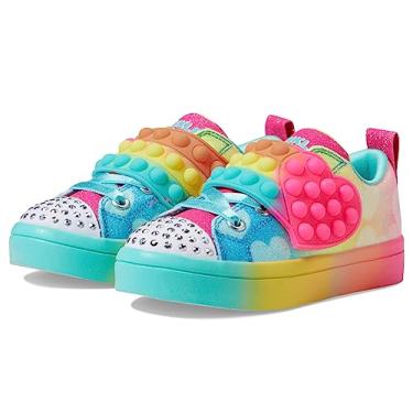 Imagem de Skechers Tênis infantil unissex Twinkle Toes TWI-Lites 2.0-Heart Pops, MULTI, 12.5 US Little Kid