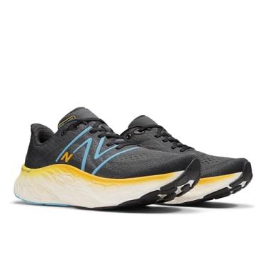 Imagem de New Balance Fresh Foam X More V4 Tênis de corrida masculino, Preto/azul costeiro/gengibre limão, 44