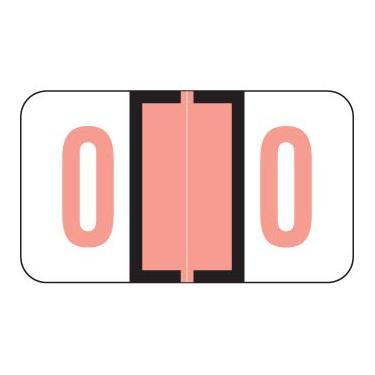 Imagem de Doctor Stuff - File Folder Labels, Number 0, JETER 6100 Match - JRNM Series Chart Stickers, Pink, 15/16" x 1-5/8", #0, 500/Roll
