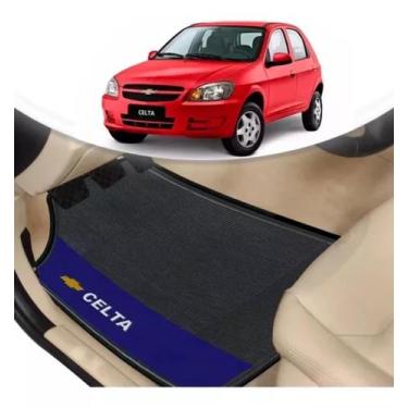 Imagem de Kit 4 Tapete De Carro Chevrolet Celta Bordado Personalizado Símbolo - 