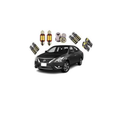 Imagem de Kit De Lâmpadas Internas CanBus Nissan Versa Teto Ré Placa Farolete - 