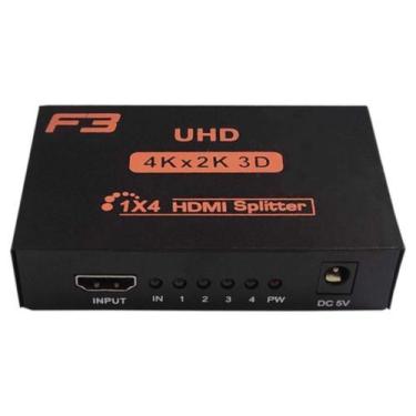 Imagem de Splitter HDMI 4 Portas 4K UHD com Fonte de Alimentação JC-SPHMI F3 - 4