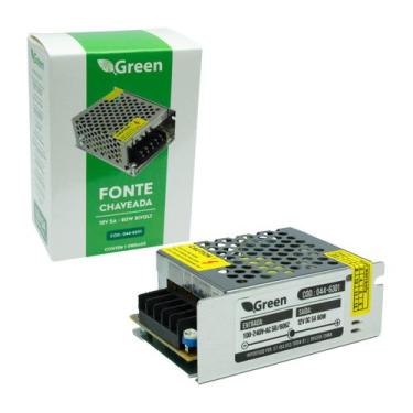 Imagem de Fonte Colmeia Chaveada Estabilizada Bivolt 12v 5a 60w Real - GREEN, 04
