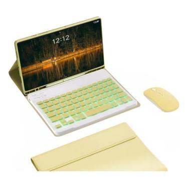 Imagem de Capa, Teclado E Mouse Para Samsung Tablet S7/s8 (11 Pol) (Tartrazine, Teclado retroiluminado)