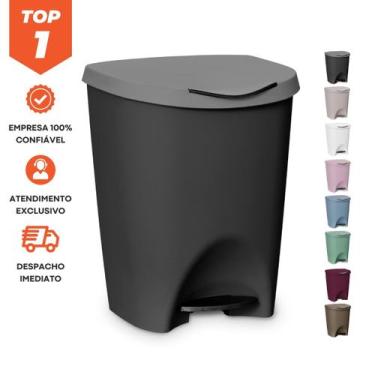 Imagem de Lixeira Escritorio Cozinha Banheiro C/ Pedal 7,5l Plast. - Usual Utili