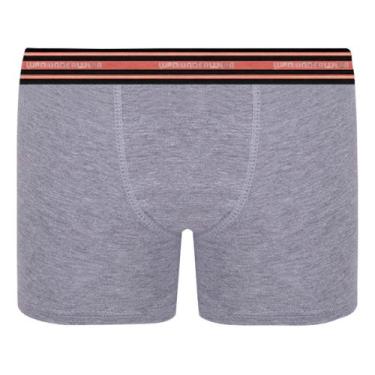 Imagem de Cueca Boxer Box Lupo Masculina Em Algodão Cotton Original, Cinza, M